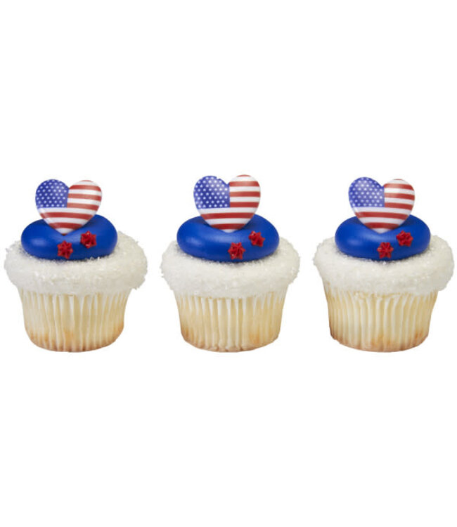 BAKERY CRAFTS I Love the USA Cupcake Rings