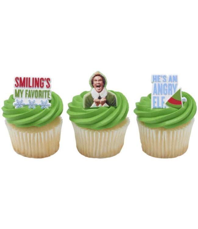 DECOPAC Elf 'Smiling's My Favorite' Cupcake Rings