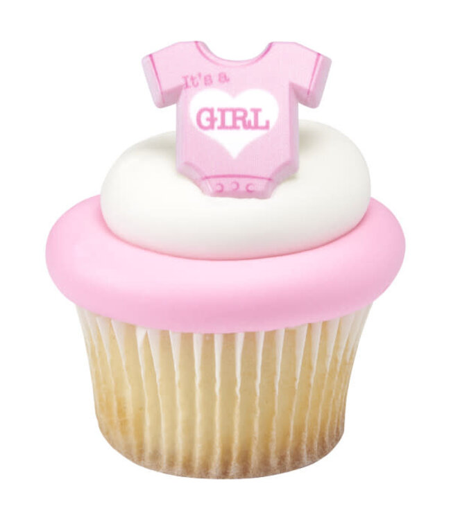 BAKERY CRAFTS It's a Girl Cupcake Rings
