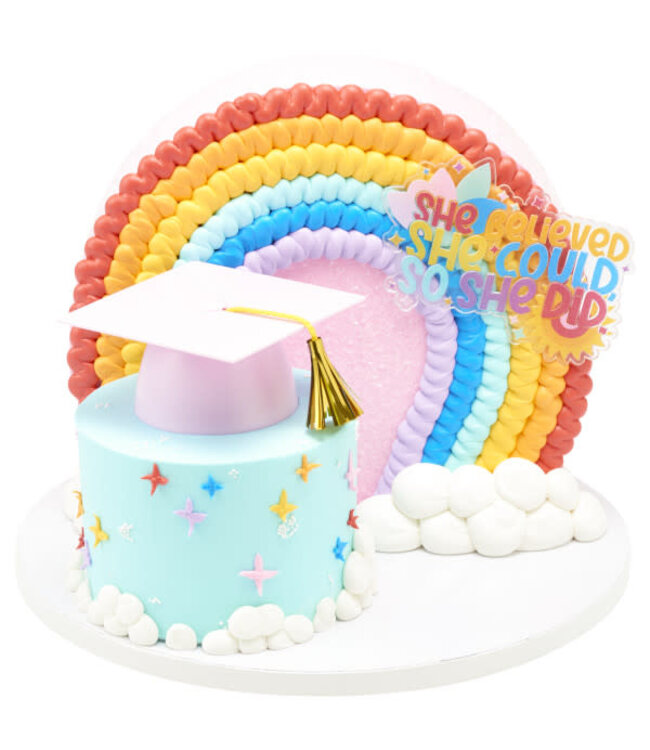 DECOPAC Pink Smooth Grad Hat Lay on