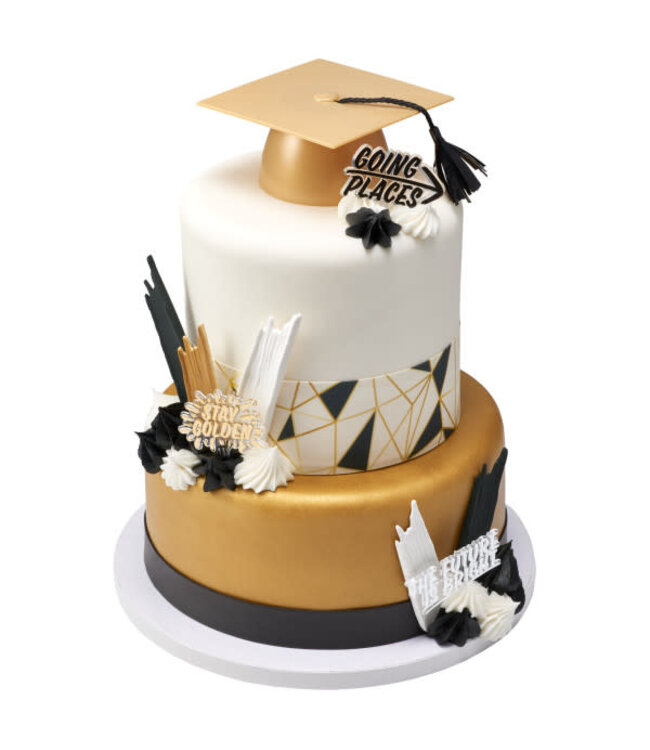 DECOPAC Gold Smooth Grad Hat Lay on