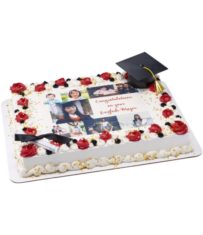 DECOPAC Black Smooth Grad Hat Layon