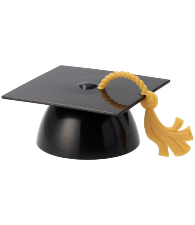 DECOPAC Black Grad Cap With Tassel Lay on-4 Count