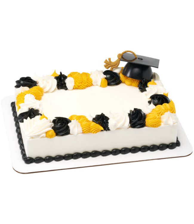 DECOPAC Black Grad Cap With Tassel Lay on-4 Count