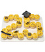 DECOPAC Black Grad Cap With Tassel Lay on-4 Count