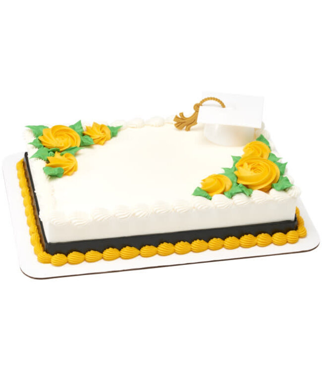 DECOPAC White Grad Cap With Tassel Lay on-4 Count