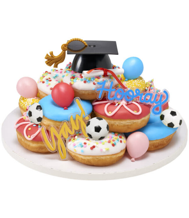 DECOPAC White Grad Cap With Tassel Lay on-4 Count