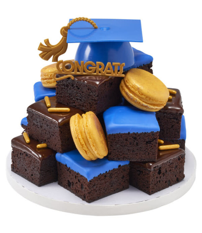 DECOPAC Blue Grad Cap With Tassel Lay on-4 Count