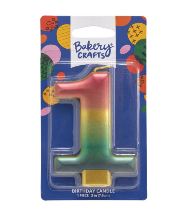 DECOPAC Metallic Numeral Candle