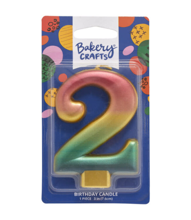 DECOPAC Metallic Numeral Candle