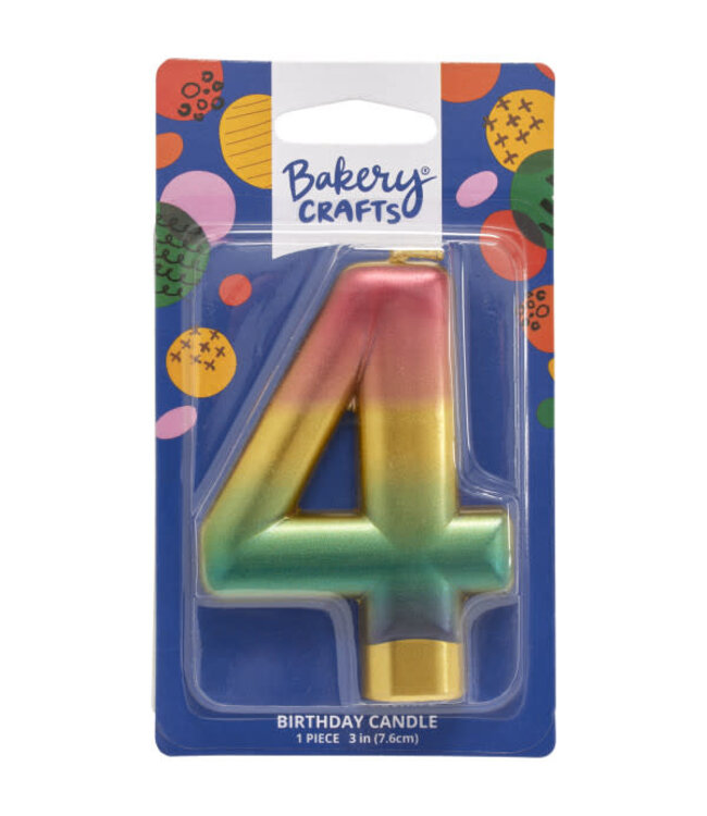 DECOPAC Metallic Numeral Candle