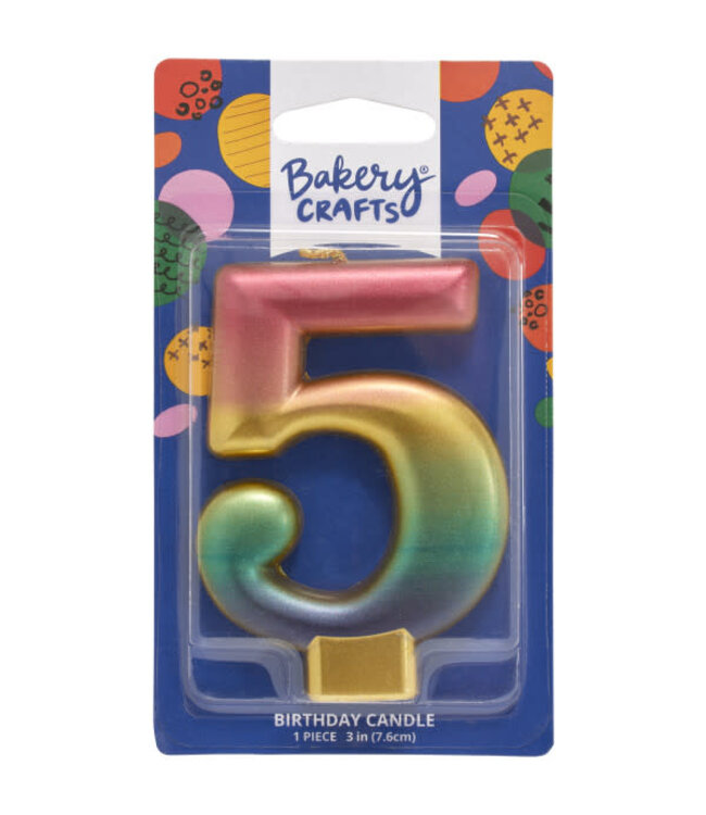 DECOPAC Metallic Numeral Candle