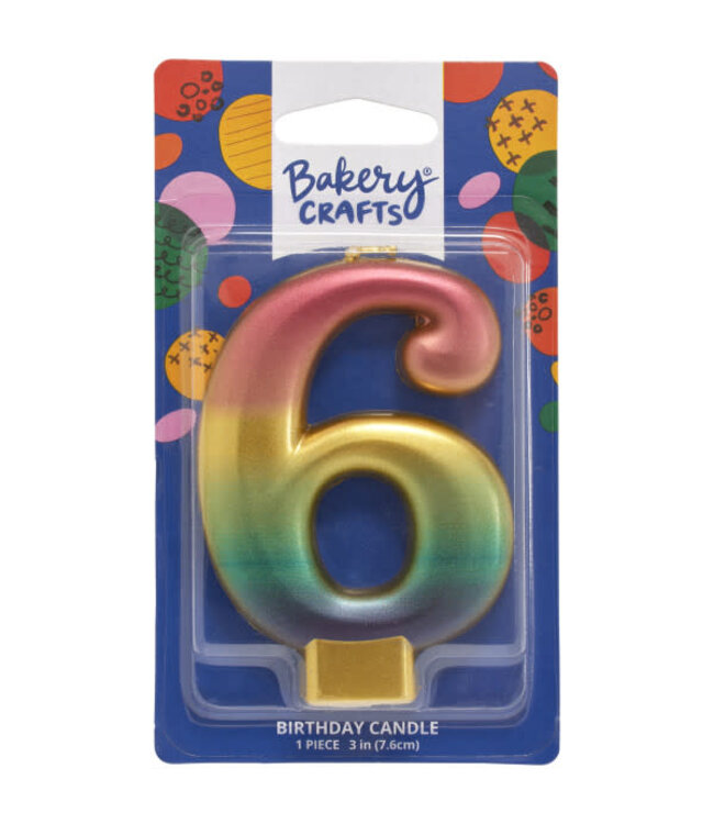 DECOPAC Metallic Numeral Candle