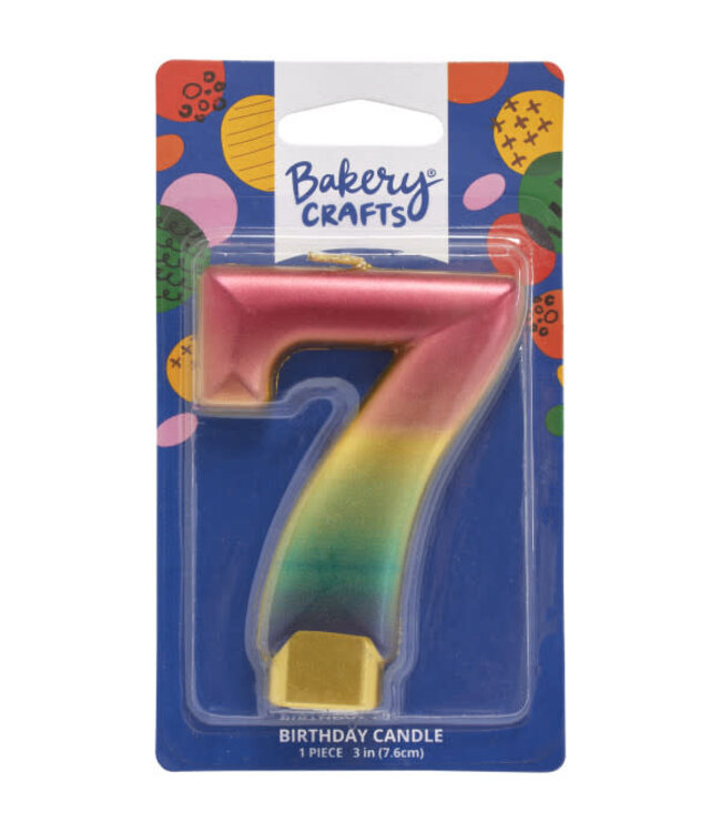 DECOPAC Metallic Numeral Candle