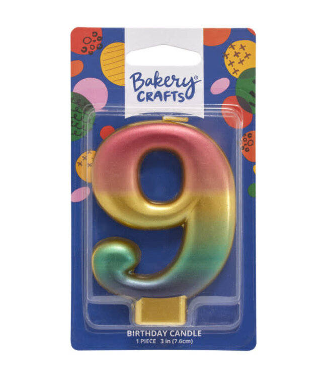 DECOPAC Metallic Numeral Candle