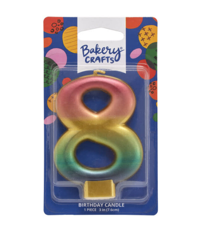 DECOPAC Metallic Numeral Candle