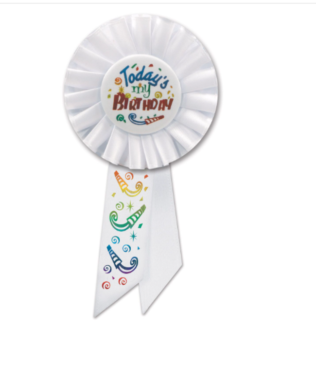 BEISTLE Today's My Birthday Rosette
