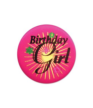 BEISTLE Birthday Girl Satin Button
