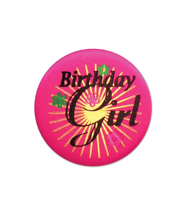 BEISTLE Birthday Girl Satin Button