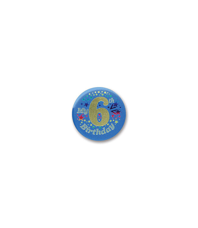BEISTLE My "6th" Birthday Satin Button