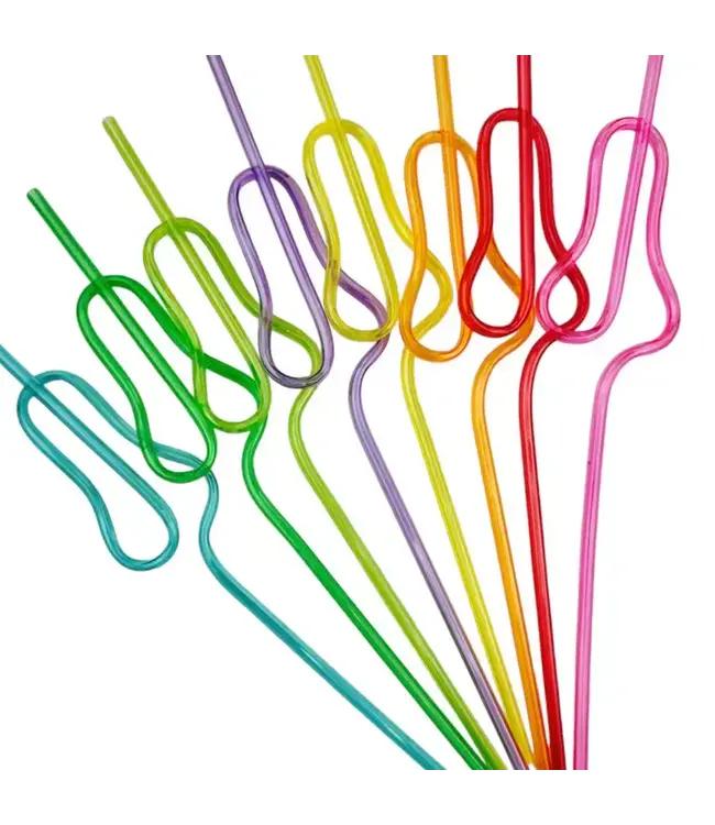GLITTERATI Glitterati Silly Penis Straws- Set of 8