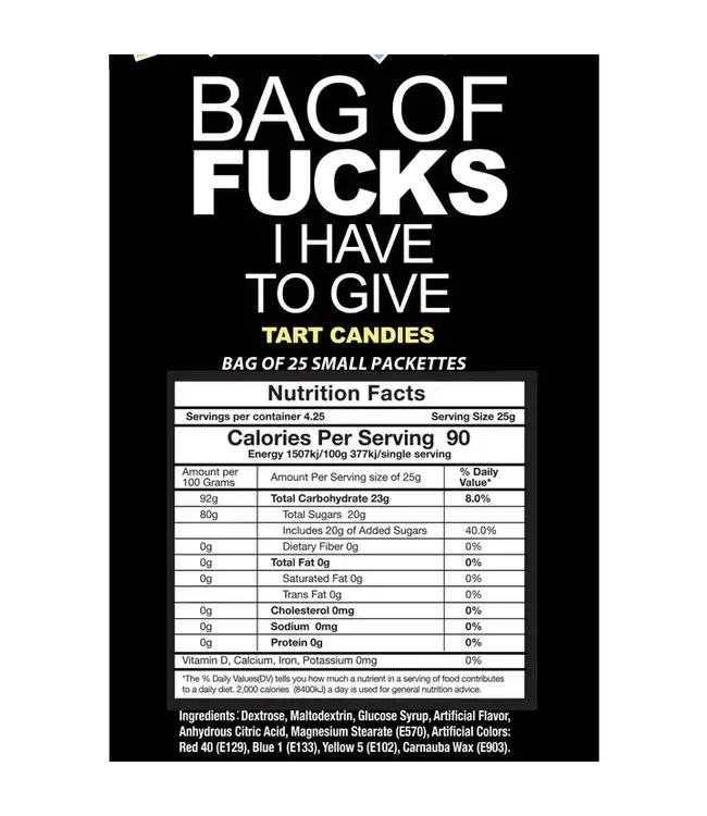 LITTLE GENIE Bag of Fucks I Have To Give- Bag of 25