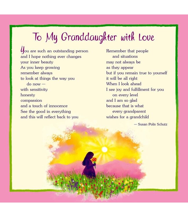 Blue Mountain Arts To My Granddaughter with Love 2026 Wall Calendar
