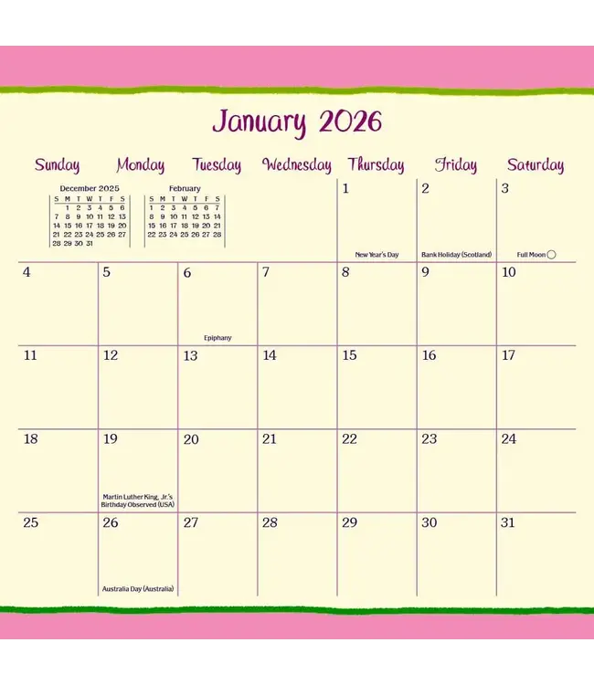 BLUE MOUNTAIN Blue Mountain Arts To My Granddaughter with Love 2026 Wall Calendar