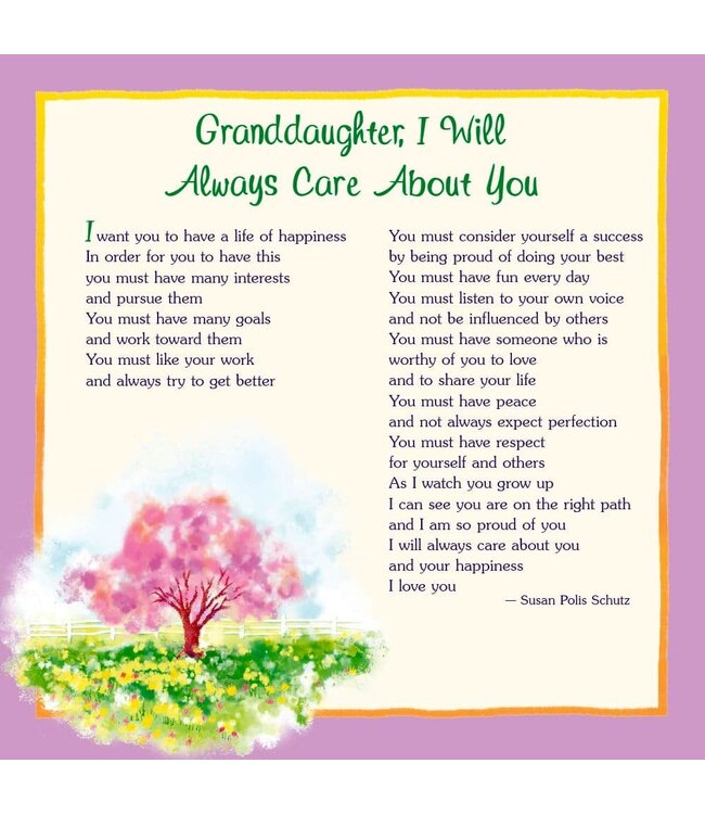 BLUE MOUNTAIN Blue Mountain Arts To My Granddaughter with Love 2026 Wall Calendar