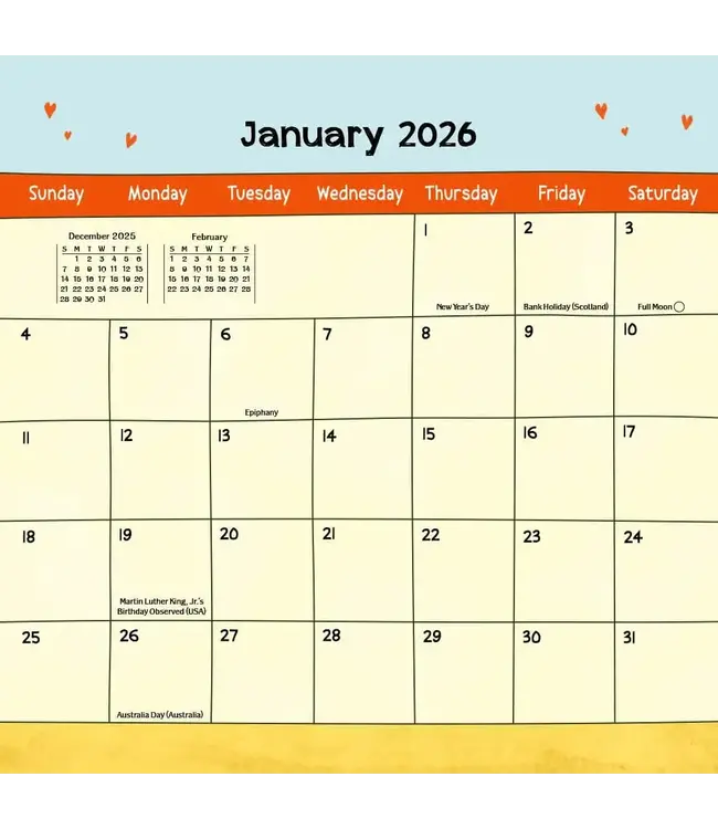 BLUE MOUNTAIN Blue Mountain Arts The Truth About Cat People from a Cat's Point of View 2026 Wall Calendar