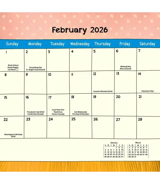 BLUE MOUNTAIN Blue Mountain Arts The Truth About Cat People from a Cat's Point of View 2026 Wall Calendar