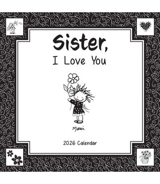 BLUE MOUNTAIN Blue Mountain Arts Sister I Love You 2026 Wall Calendar