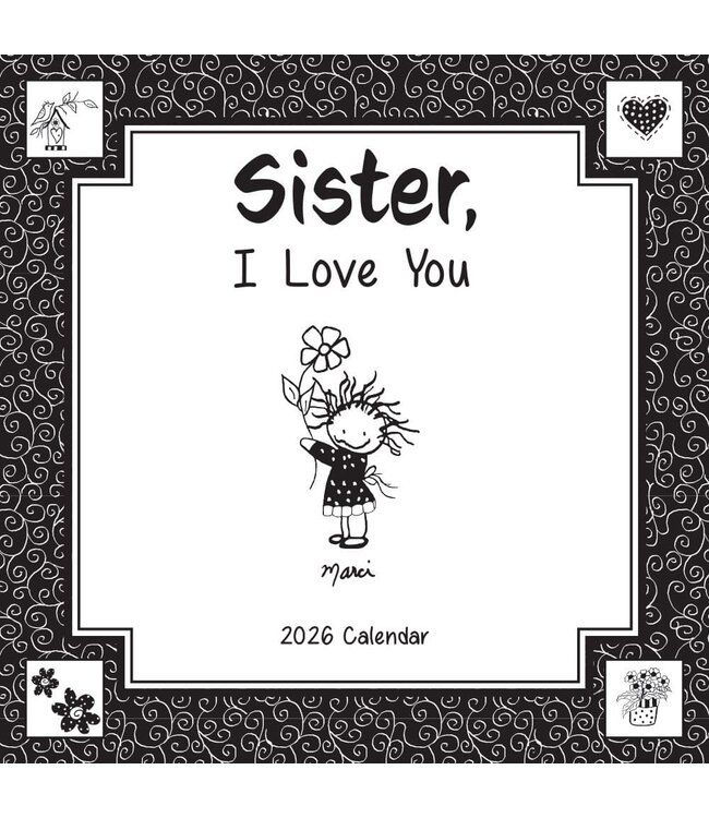 BLUE MOUNTAIN Blue Mountain Arts Sister I Love You 2026 Wall Calendar