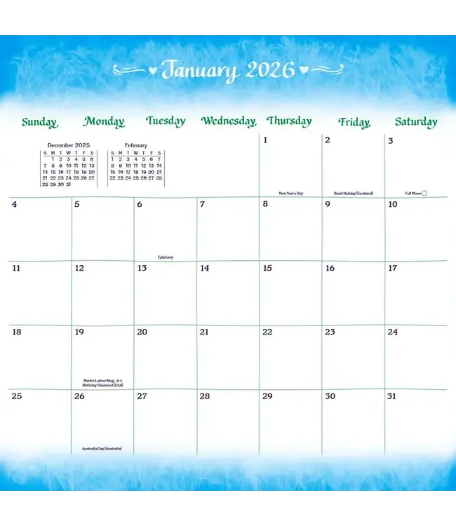 BLUE MOUNTAIN Blue Mountain Arts I Love You Mom 2026 Wall Calendar