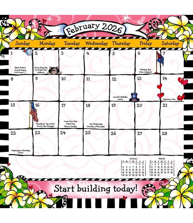 BLUE MOUNTAIN Blue Mountain Arts Live a Life Worth Loving Be the Architect of Your Own Destiny 2026 Wall Calendar