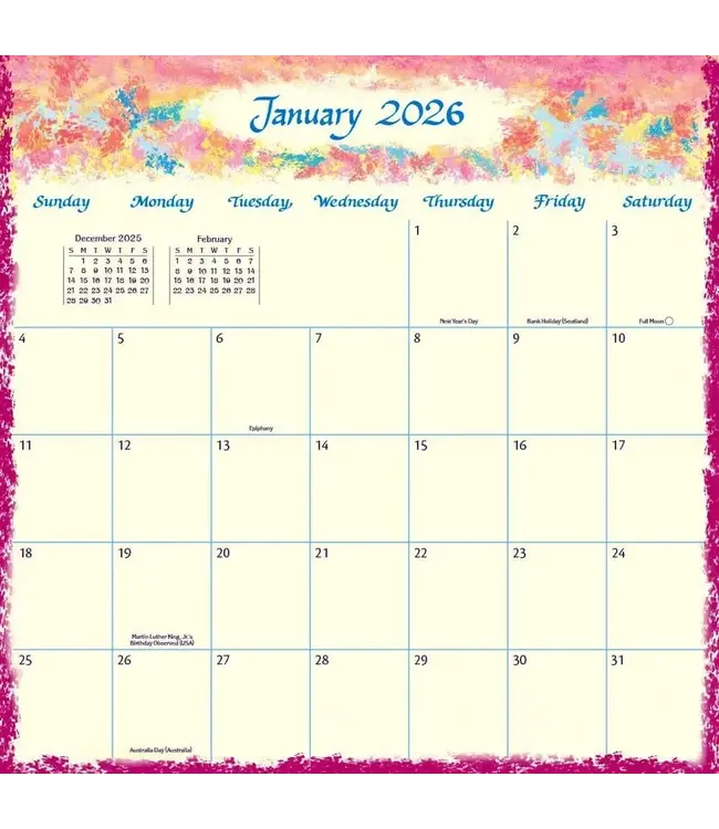 BLUE MOUNTAIN Daughter You Are A Gift To My Life 2026 Wall Calendar