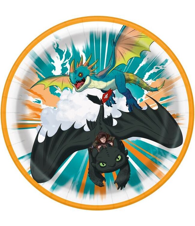 UNIQUE INDUSTRIES INC How to Train Your Dragon™ Party Disposable Paper Dinner Plates – 8 Ct.