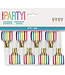 UNIQUE INDUSTRIES INC Rainbow Stripe Squawker Blowouts 8ct