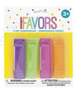 UNIQUE INDUSTRIES INC Harmonica Favors-4 Count