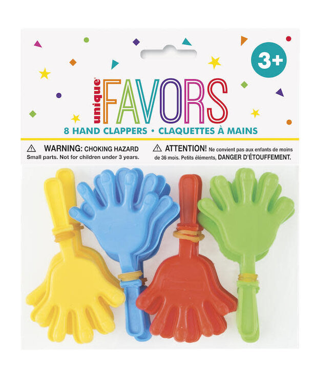 UNIQUE INDUSTRIES INC Mini Hand Clappers-8 Count