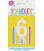 UNIQUE INDUSTRIES INC Number 6 Flashing Candle Holder With Birthday Candle Set