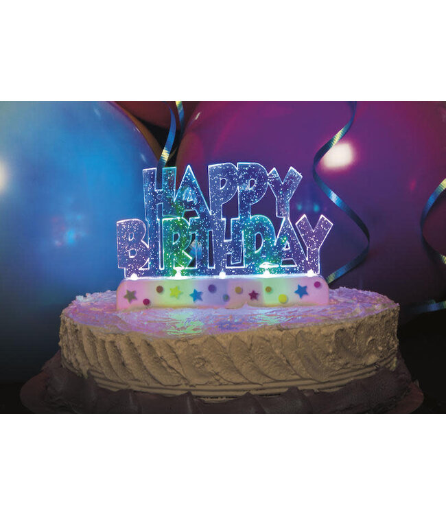 UNIQUE INDUSTRIES INC Flashing Happy Birthday Cake Decoration