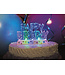 UNIQUE INDUSTRIES INC Flashing Happy Birthday Cake Decoration