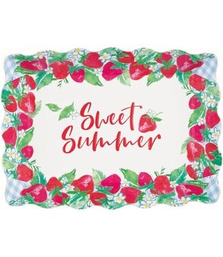UNIQUE INDUSTRIES INC PAPERBOARD SERVING TRAY SWEET STRAWBERRY