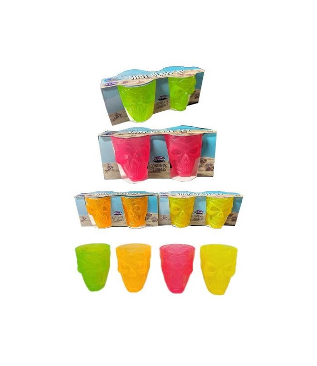 Fun World Summerween Skull Shot Glasses- 2 Count