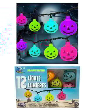 Fun World Summerween Rainbow Pumpkin String Lights