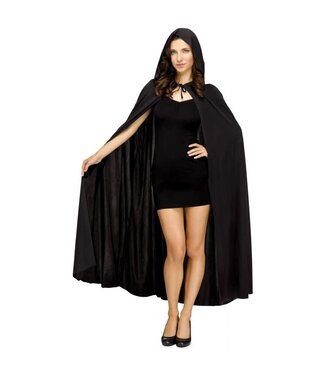 68" Hooded Cape Black