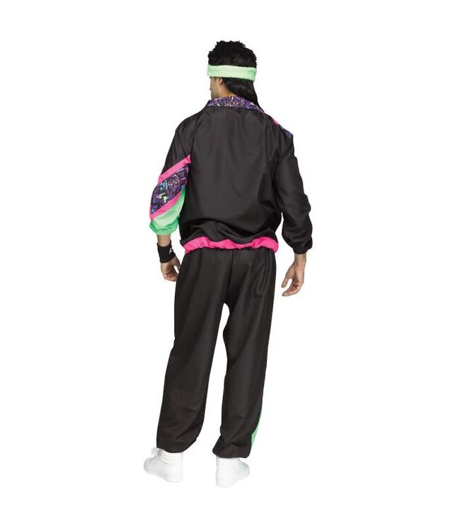 Fun World 80's Track Suit - Adult - Black