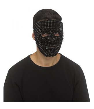 Fun World Spiked Blank Mask Black