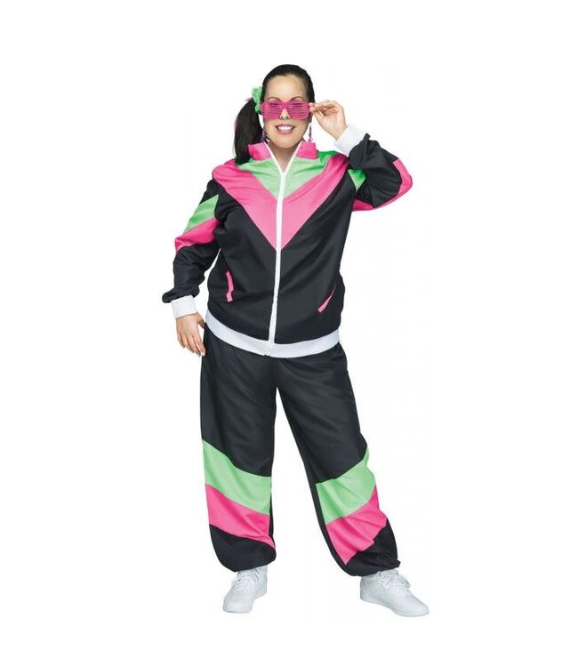 Fun World 80's Track Suit Black